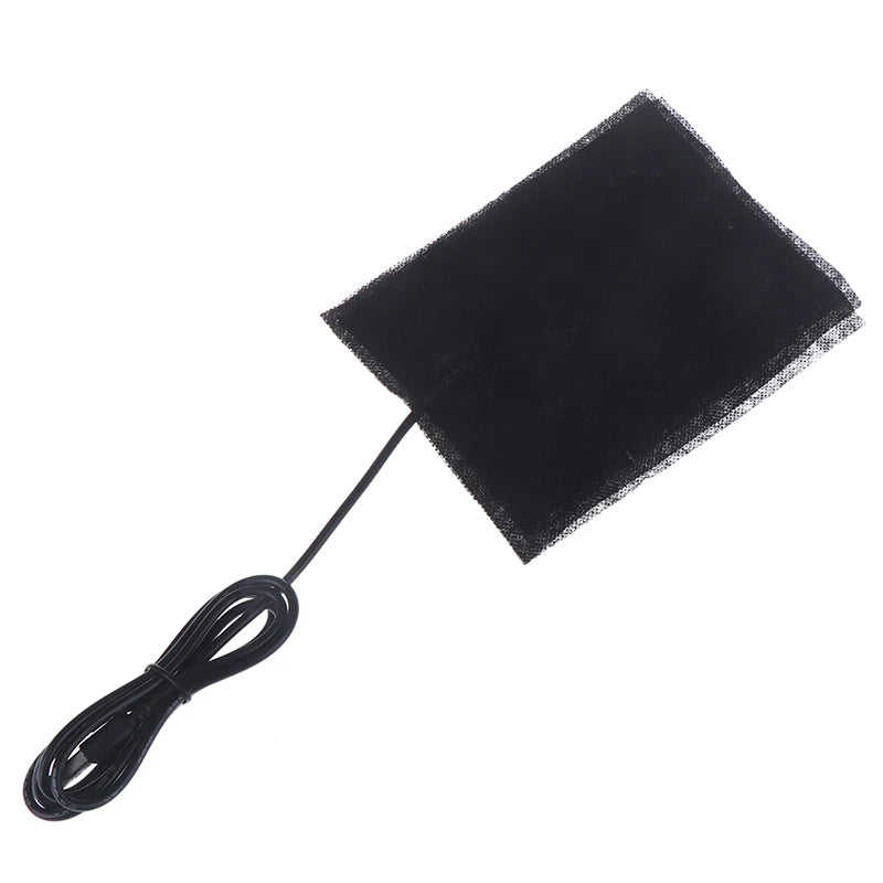 10*15cm USB Carbon Fiber Heating Pad Electric Cloth Heater Sheet With Cable 5V