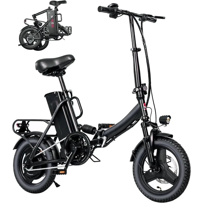 S14/S16 Electric Bike For Adults, Max 19/22 MPH Speed & 28/50 Miles Range (PAS), 500W/750W Peak Motor, Foldable