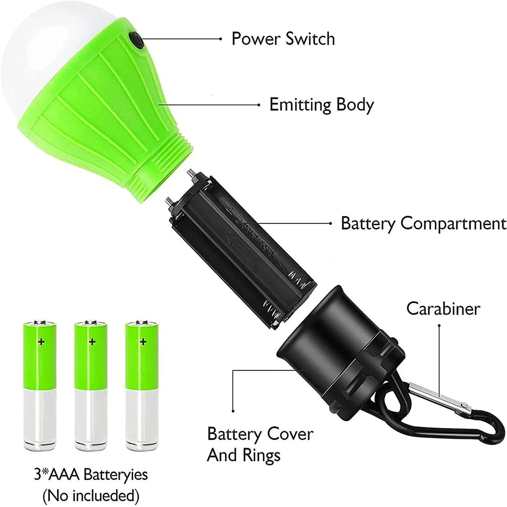 Outdoor Camping Tent Light Portable Lantern LED Bulb Outdoor Hanging Soft Light SOS Emergency Lamp Portable Travel Tools