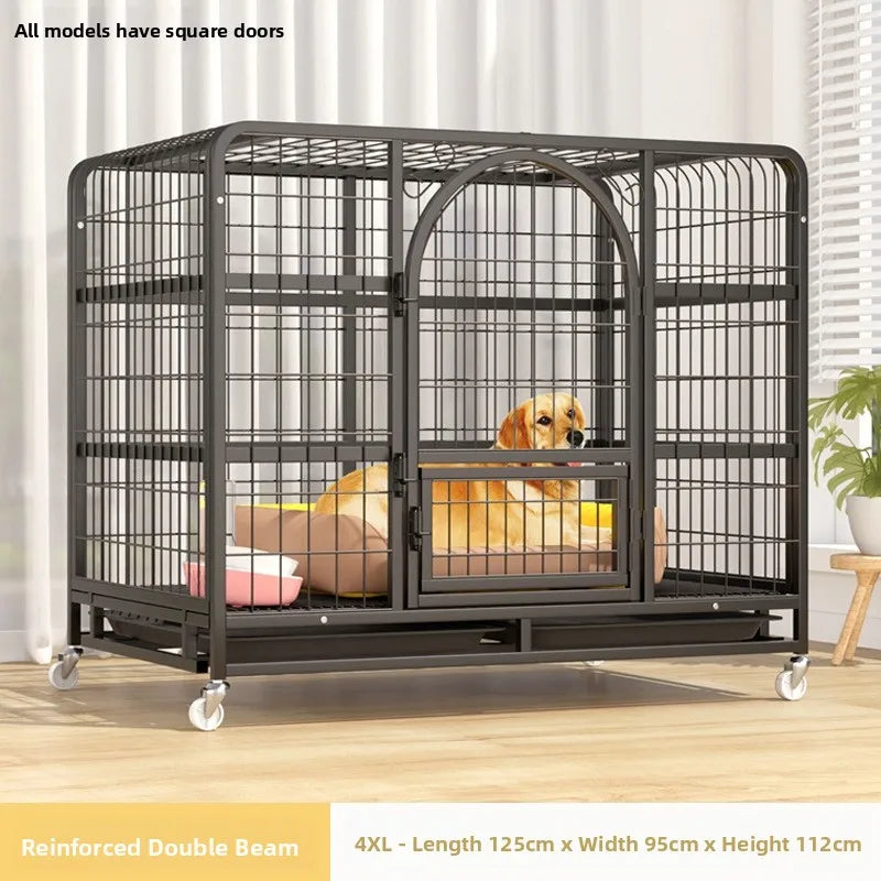 Indoor Dog Cage Large Medium Dog House with Toilet Golden Retriever Samoyed Border Collie Labr Retriever Pet Cage Fence