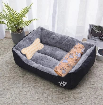 Pet Large Dog Bed Warm House Candy-colored Square Nest