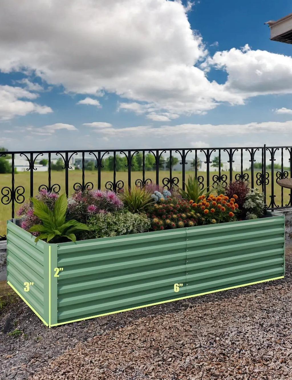 6x3x2 8x4x2ft Deep Root Planter Box for Vegetables Flowers Herbs-Large Metal Raised Garden Bed Kit
