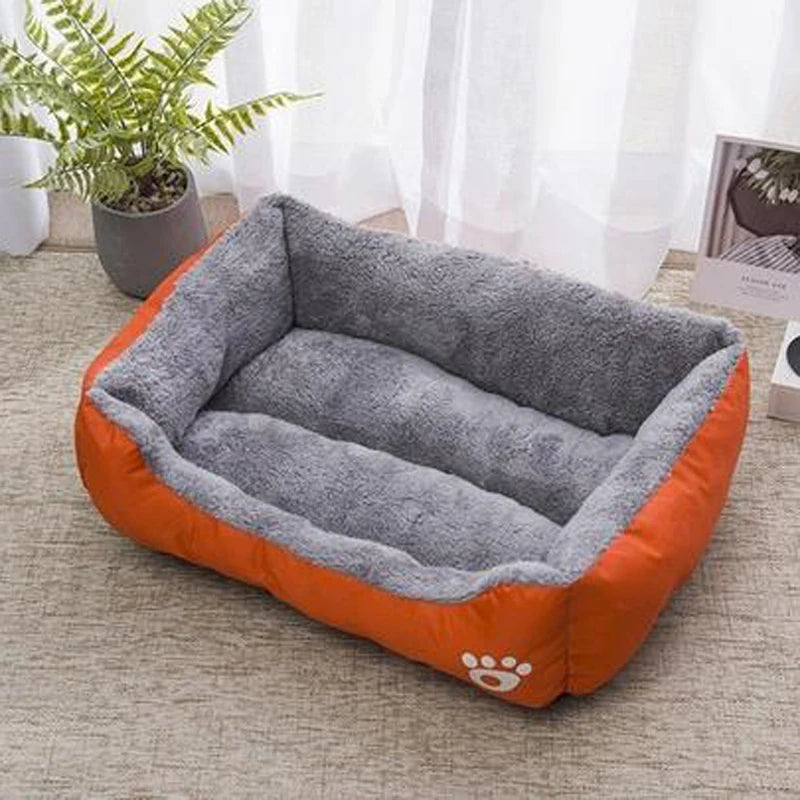 Black Dog Bed Plush Sleeping Bed for Large, Medium and Small Dogs, Non-Slip and Bite-Resistant Pet Sleeping Mat