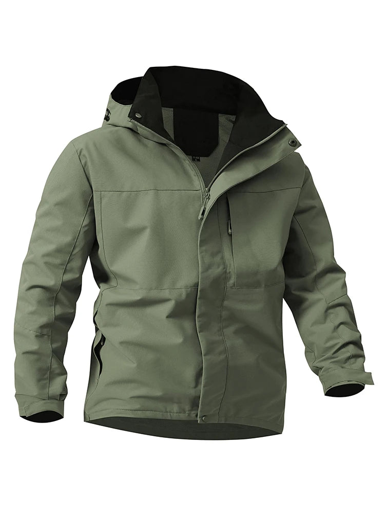 New Outdoor Jacket Men Windproof Coats Waterproof Hooded Jackets Multifunctional Hiking Suit Cycling Tactical Outwear Jacket