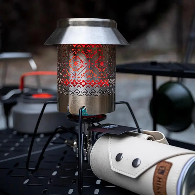 Outdoor Portable Gas Heater Camping Supplies Warmer Stoves Heating Cover Gas Burner Heater Camping Stove Accessories