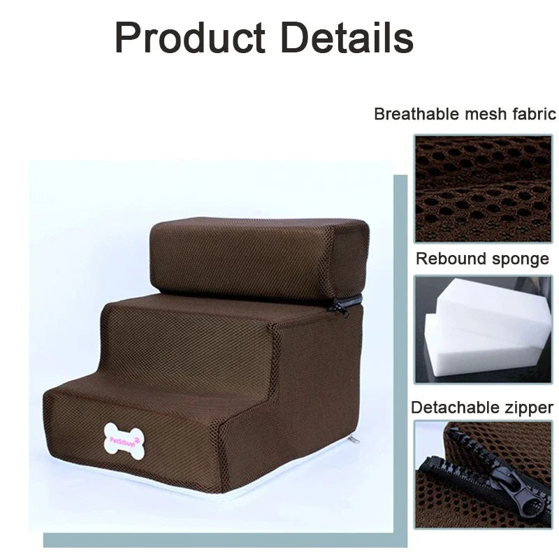 Hot Dog House Dog Stairs Pet 3 Steps Stairs for Small Dog Cat Pet Ramp Ladder Anti-slip