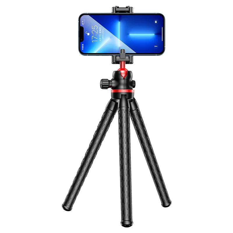 2025 new Flexible Octopus DSLR 2in1 Design Tripod With Phone Holder Side Cold Shoe 1/4'' Screw