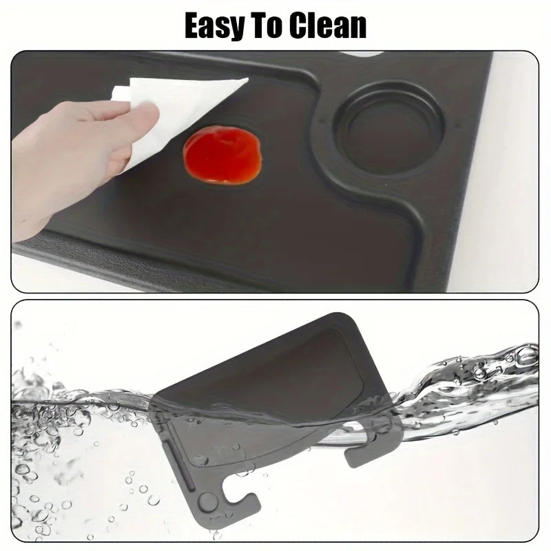 Steering Wheel Tray Table Deluxe - Multifunctional Car Storage Rack With Card Table Functionality - Durable Plastic Construction