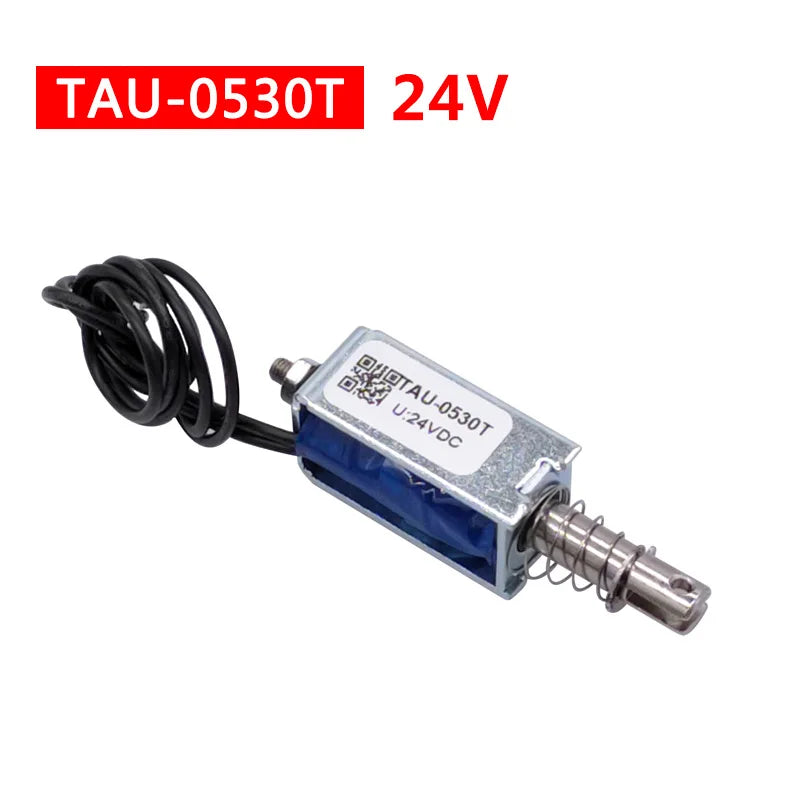 Dc 6V 12V 24V Magnetic Solenoid TAU-0530 Push&Pull Open Frame Electromagnet TAU-0530T TAU-0530B Stroke 10mm Keeping Force 700g