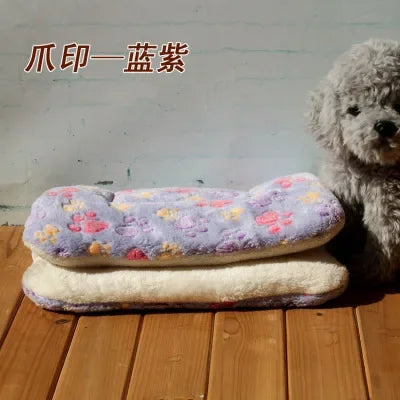 Flannel Pet Mat Dog Bed Cat Bed Thicken Sleeping Mat Dog Blanket Mat For Puppy Kitten Pet Dog Bed for Small Large Dogs Pet Mats