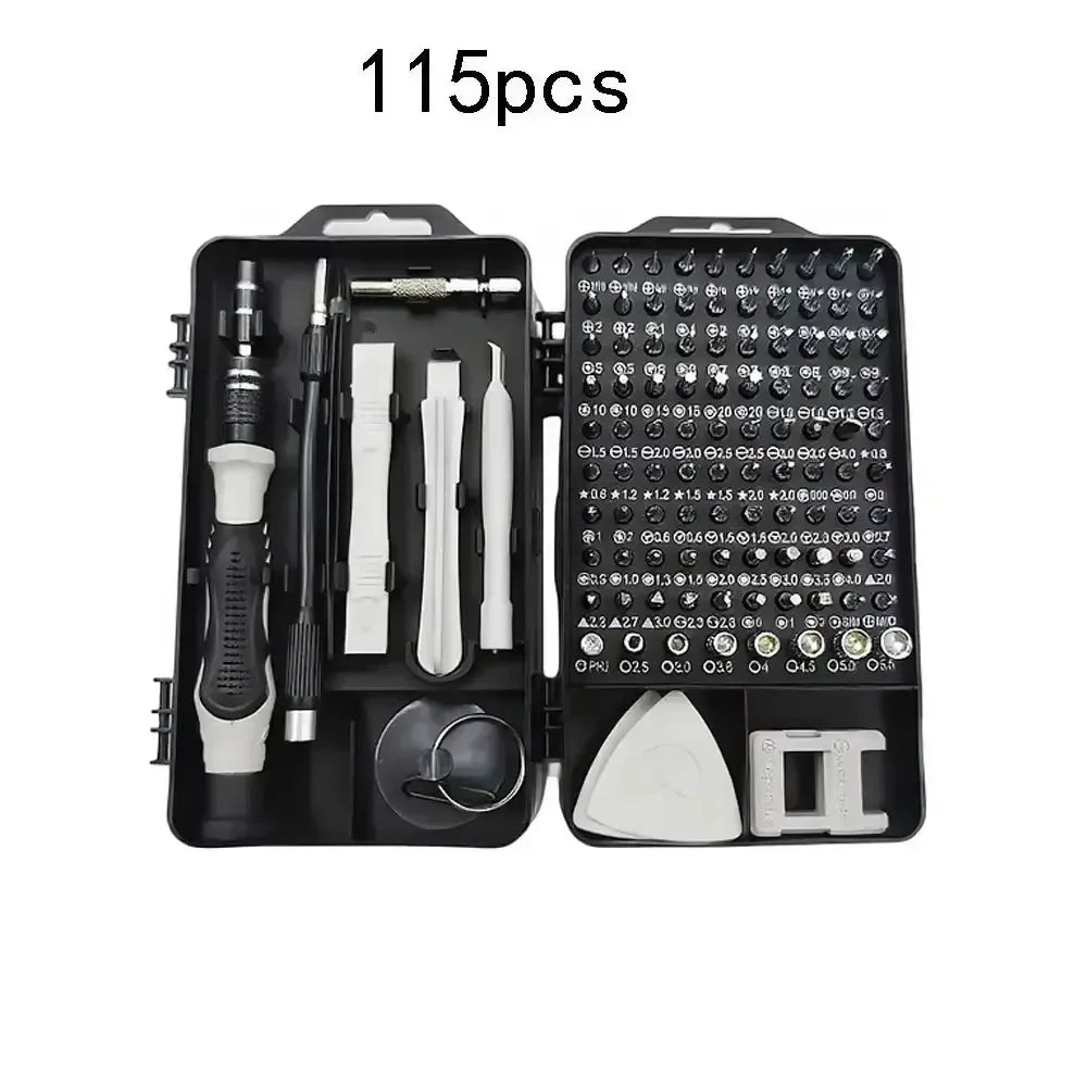 115 in 1 Multifunctional Screwdriver Set for Computer Phone Electronics Repair Insulated Household Tools Repair Kit