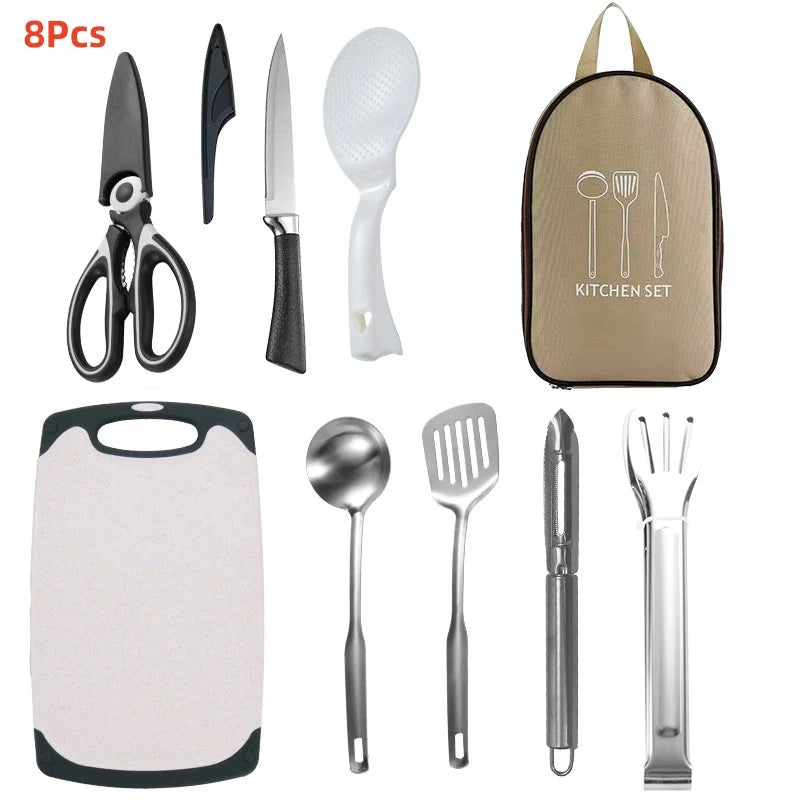 Outdoor Cutlery Portable Set Picnic Knives Kitchenware Supplies Camping Equipment Full Set Camping Self-Driving Touring