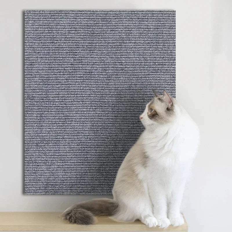 Self-Adhesive Cat Scratching Mat Trimmable Cat Carpet Cat Scratching Carpet Corner Wall DIY Scratch Sofa Furniture Protector