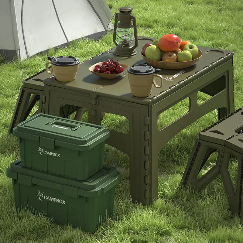 Outdoor Folding Table Portable Camping Plastic Table Simple Picnic Supplies Portable and Stable