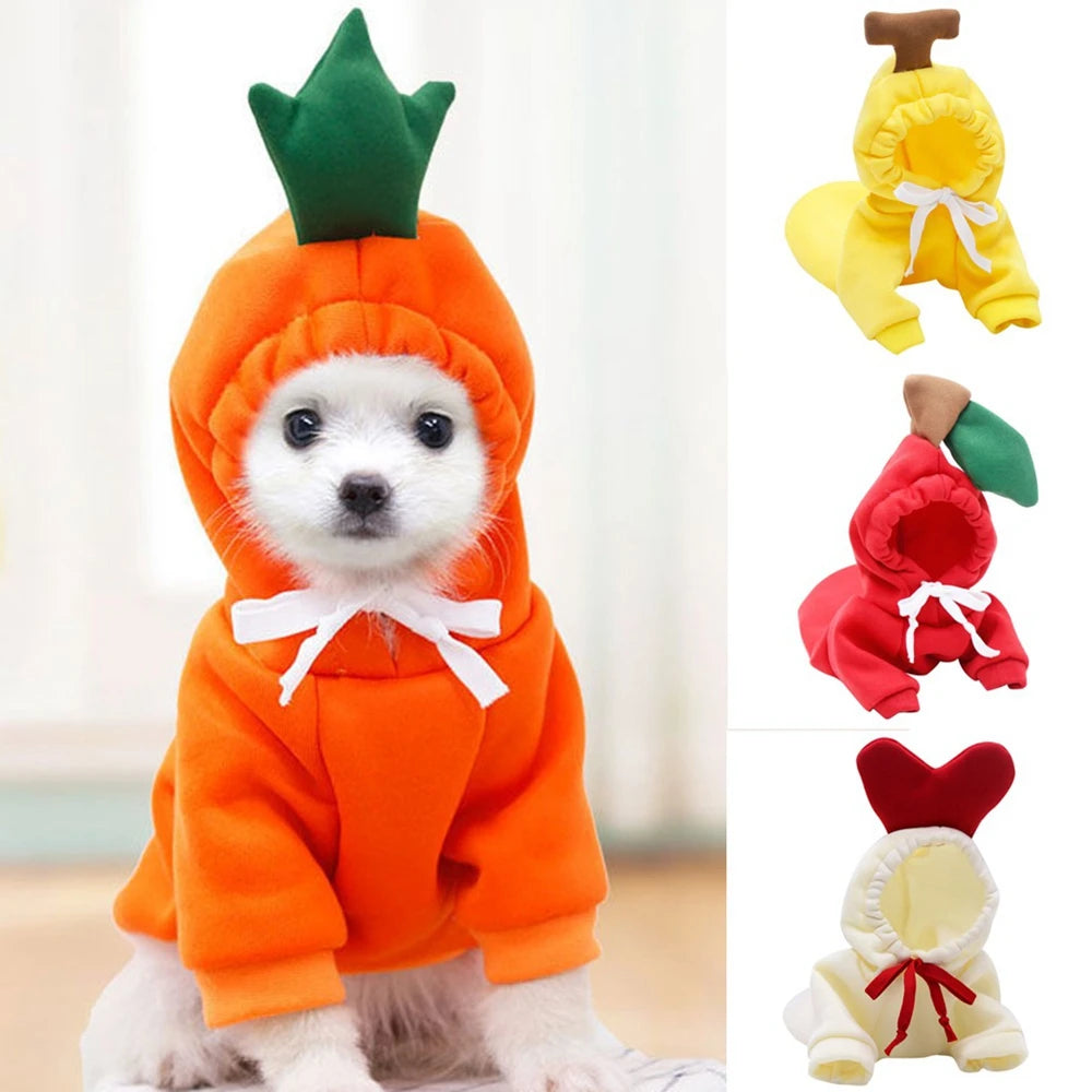Cute Fruit Dog Clothes for Small Dogs Hoodies