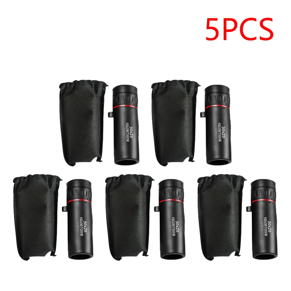 2-5PCS Mini Monocular Portable Telescope Outdoor Camping Handy Optics Scope Large Eyepiece Monocular for Sightseeing Travel
