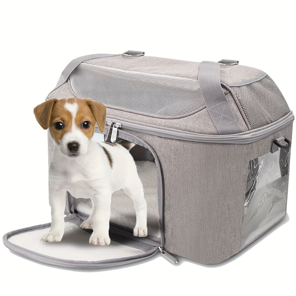 Dog Backpack Breathable Pet Portable Foldable Carrier Bag Travel Airline Approved Transport Bag For Small Dogs And Cats Outgoing