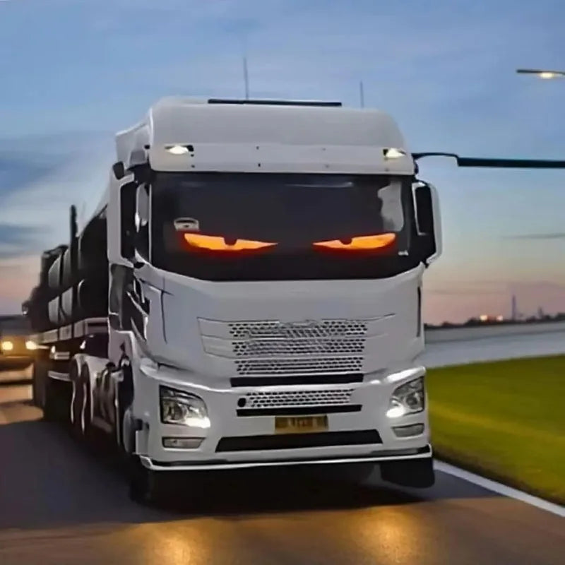 2PCS Car Led Signs Lights Devil Eyes Light for Truck Taxi Windshield Glow LED Sign Eye Lights Flexible LED Display Screen