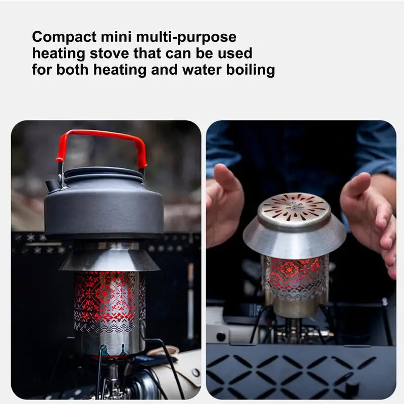 Outdoor Portable Gas Heater Camping Supplies Warmer Stoves Heating Cover Gas Burner Heater Camping Stove Accessories