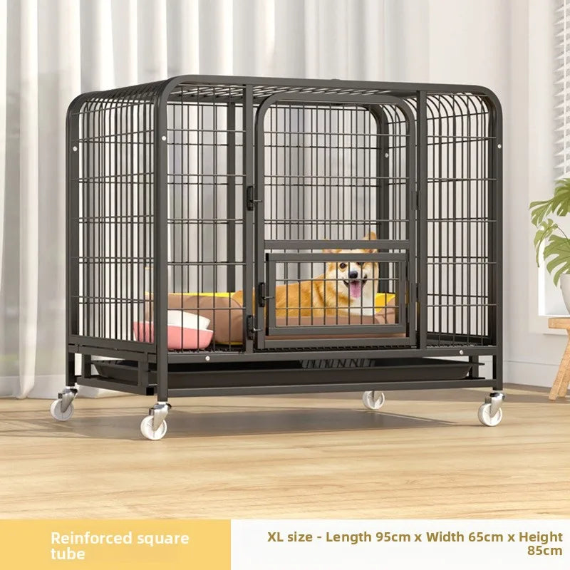 Indoor Dog Cage Large Medium Dog House with Toilet Golden Retriever Samoyed Border Collie Labr Retriever Pet Cage Fence