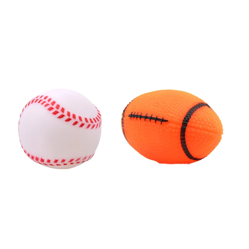 Diameter 6cm Pet Dog Ball Toys with Squeak for Small Dogs French Bulldog Chihuahua Bite Resistant Puppy Chew Toys Pet Supplies
