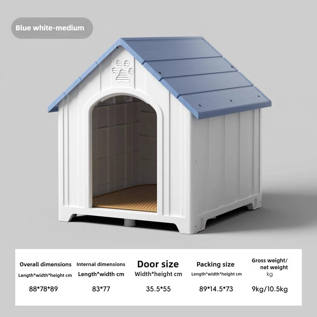 Dog House Outdoor Dogs Kennel Waterproof and Sun-proof Dogs Cage Solid Pet Supplies