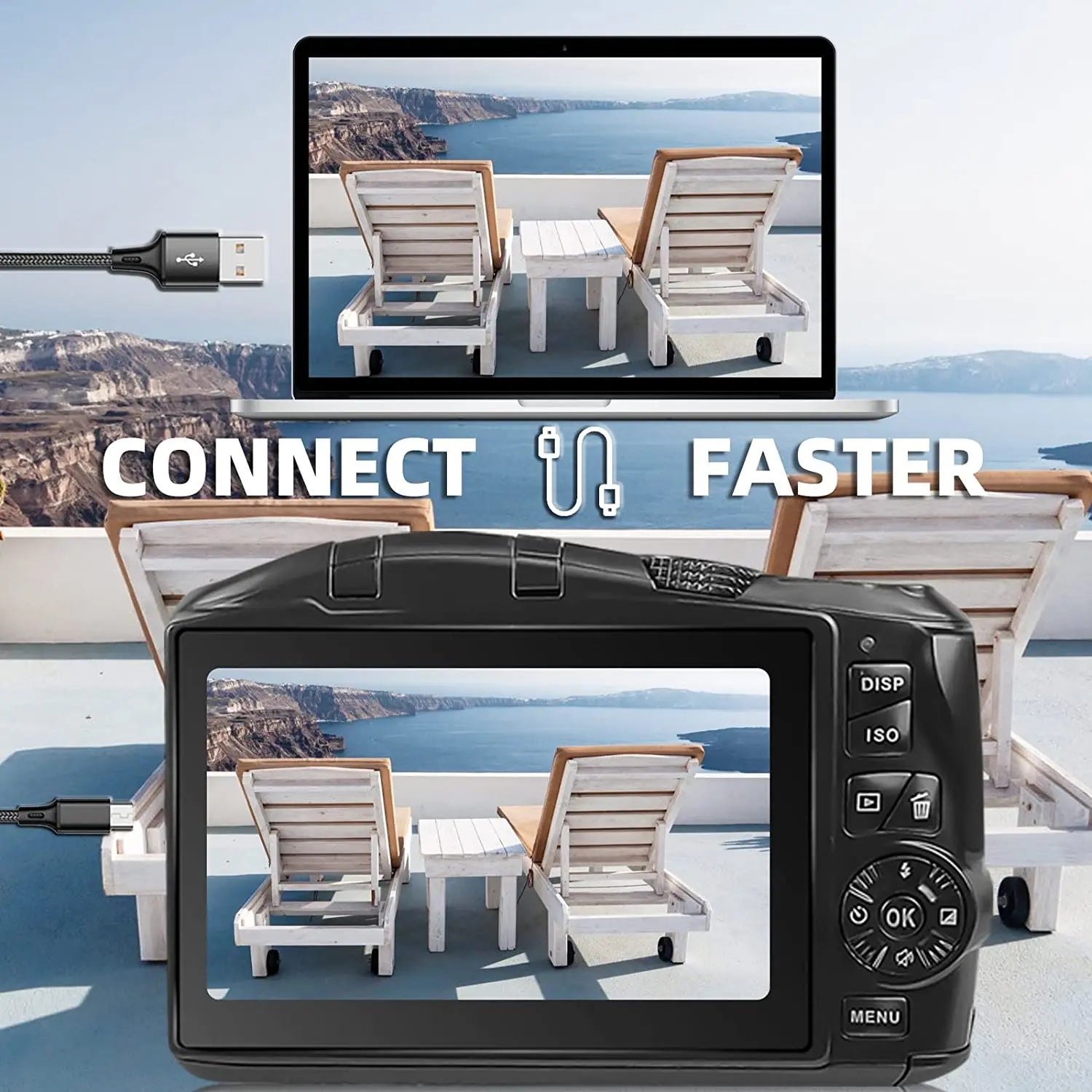 NBD Digital Camera for Photography and Video 4K 48MP Vlogging Camera for YouTube 16X Digital Zoom 52mm Wide Angle & Macro Lens