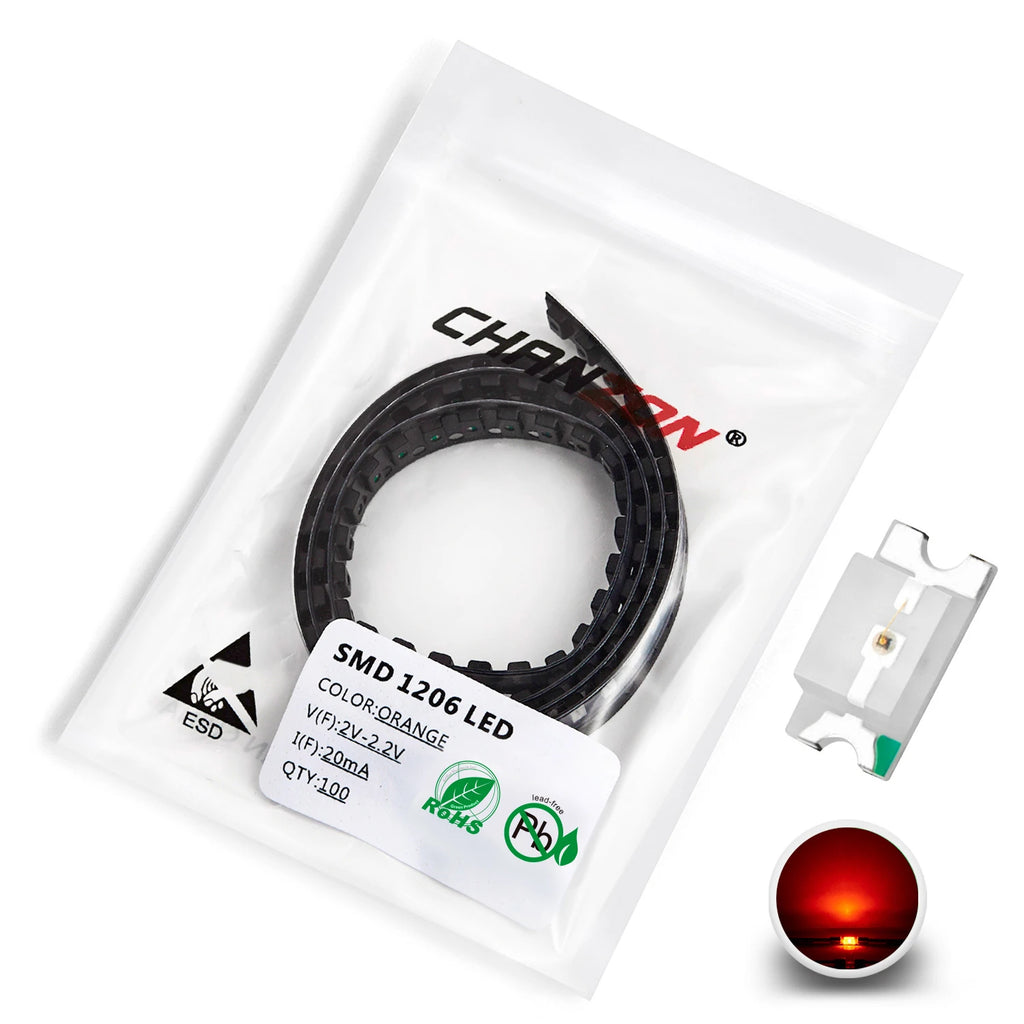 1206 3216 SMD LED Diode Chip Warm White Red Green Blue Yellow Orange UV Purple Pink RGB SMT Lamp Light Beads Emitting Kit