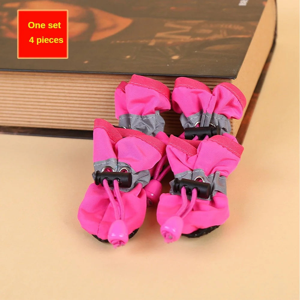 4pcs Water-Resistant Dog Shoes For Small Dogs - Protect Your Pet's Paws