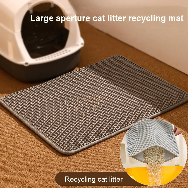Cat Litter Mat Water Urine Proof Double Layer Pet Foldable