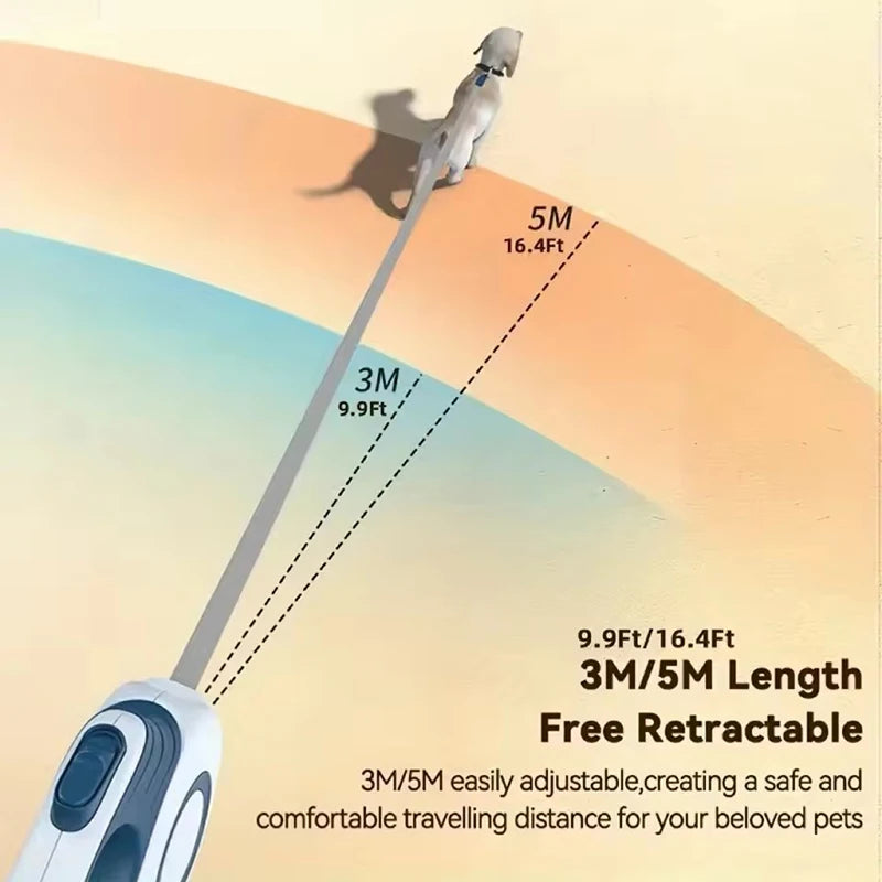 Booteely Automatic Retractable Dog Leash Extendable Rope For Outdoor Travel Walking Hiking Small Dogs Traction Rope Cat Lead