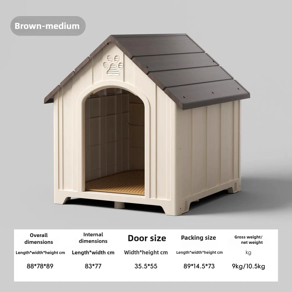 Dog House Outdoor Dogs Kennel Waterproof and Sun-proof Dogs Cage Solid Pet Supplies