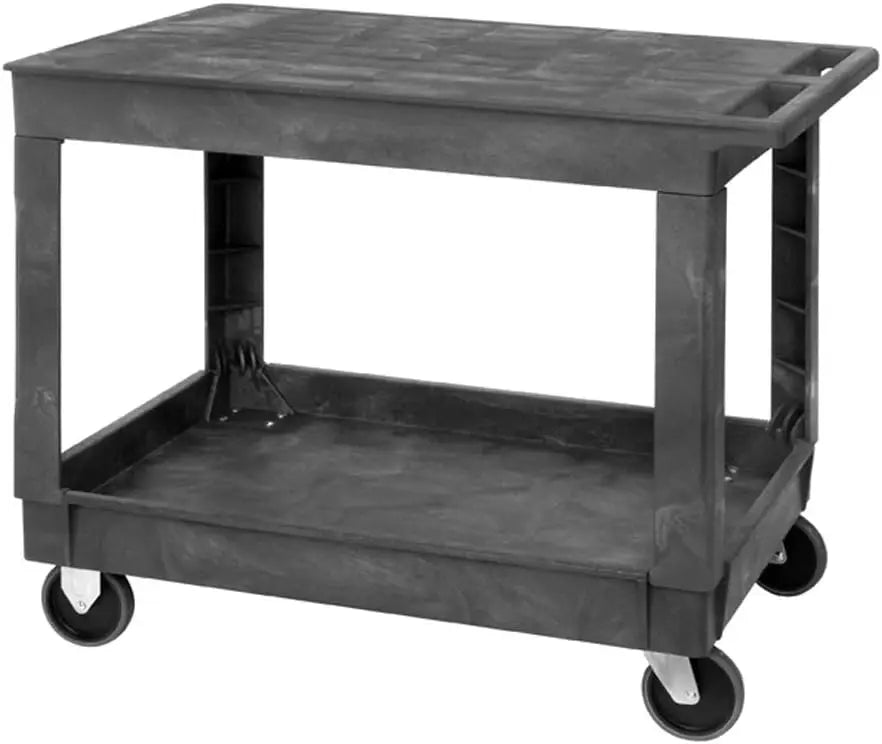 Pftc4026-33-2 Cart, Utility Transport, Plastic, 40"" X 26"" X 33"" With Flat Top, Gray