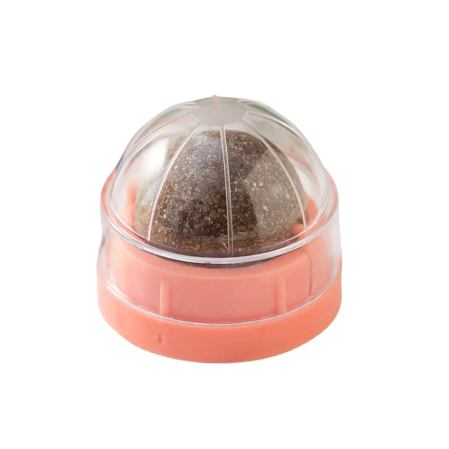 Spinning Catnip Mint Ball for Cats, Interactive Dental Care Chew Toy