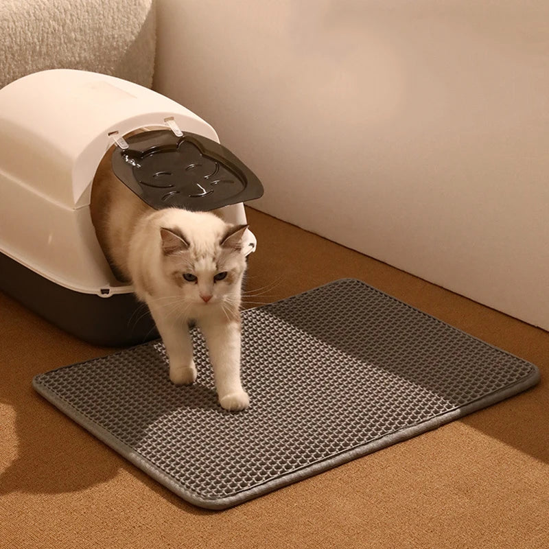 Cat Litter Mat Water Urine Proof Double Layer Pet Foldable