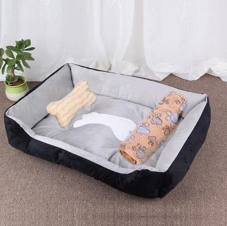 Pet Large Dog Bed Warm House Candy-colored Square Nest