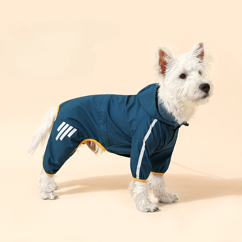 Outdoor Dog Clothing Raincoats Warm Windproof Raincoats Leisure Pet Reflective Strips Design Assault Suits Quick Drying Products