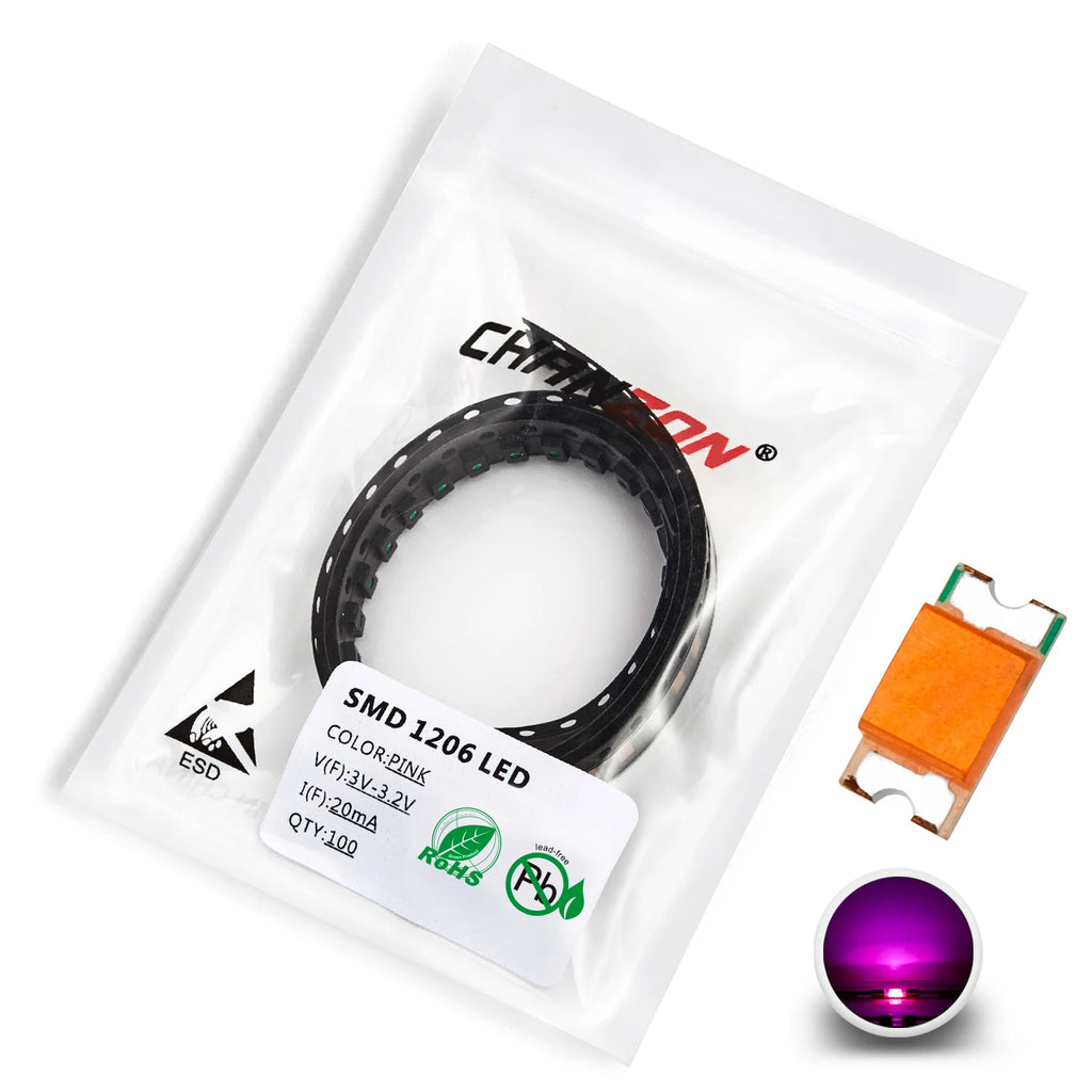 1206 3216 SMD LED Diode Chip Warm White Red Green Blue Yellow Orange UV Purple Pink RGB SMT Lamp Light Beads Emitting Kit