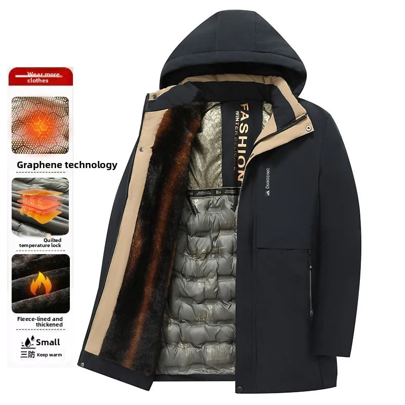 Men's Outdoor Commuting Sports Windproof Breathable Cotton Clothing Winter Fashion Trend with Thick Cotton High-quality Jacket