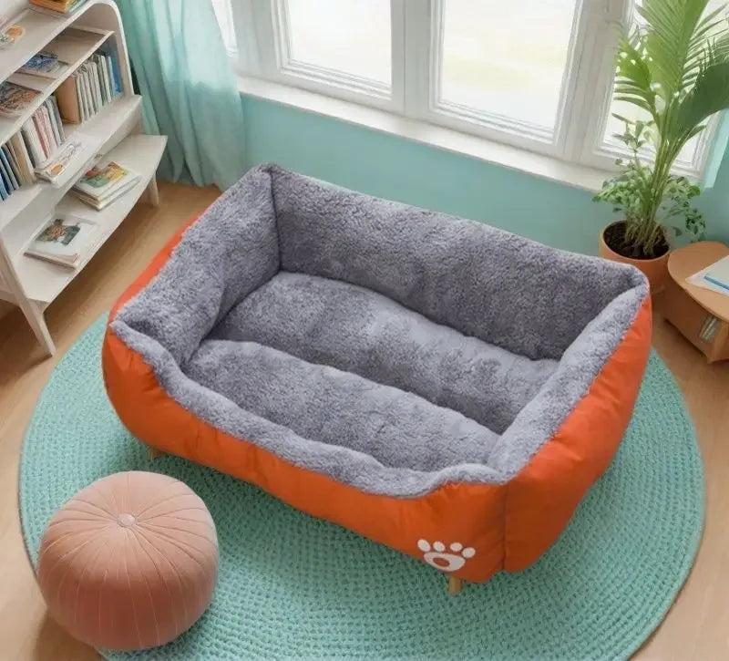Classical pet Mat Fashion Dog Kennel Bed House Breathable Cotton Soft Cat Nest Dog Warm Bed for Small Medium Dog