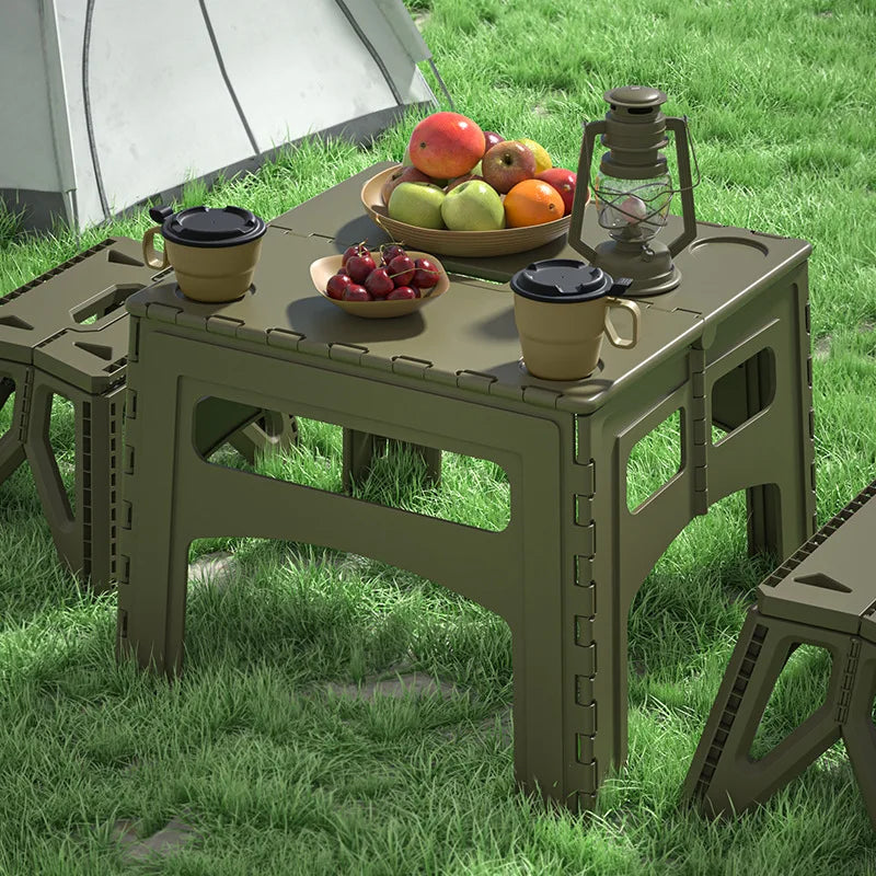 Outdoor Folding Table Portable Camping Plastic Table Simple Picnic Supplies Portable and Stable
