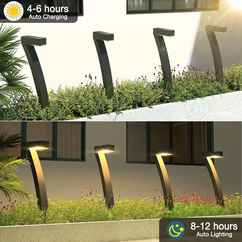 6/12 Pack Bright  12 Hrs Solar Garden Lights, Auto On/Off for Outside Landscape Path Yard Walkway