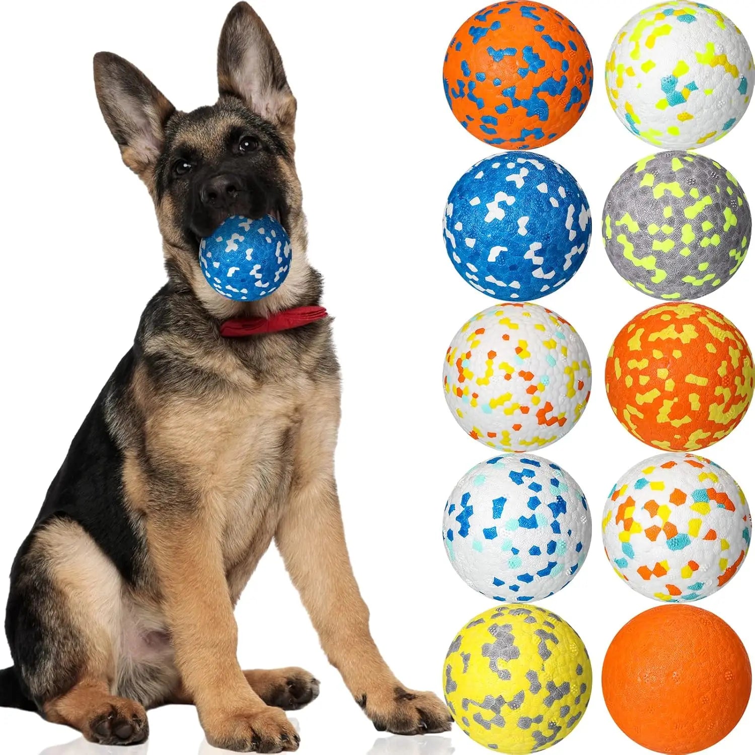 Bite Resistant Solid Dog Ball Toys for Small Dogs High Elasticity E-TPU