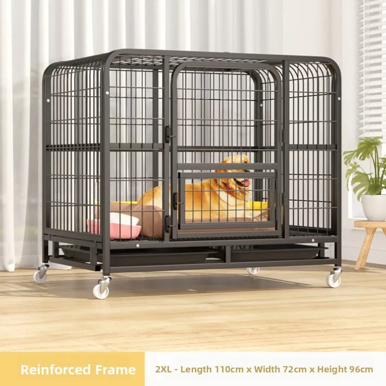 Indoor Dog Cage Large Medium Dog House with Toilet Golden Retriever Samoyed Border Collie Labr Retriever Pet Cage Fence