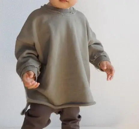 Spring New Sweatshirt Loose Fashion Long Sleeved Tops O-neck Children Baby Casual Hoodies Boys Clothing Toddler Sweater Blouses