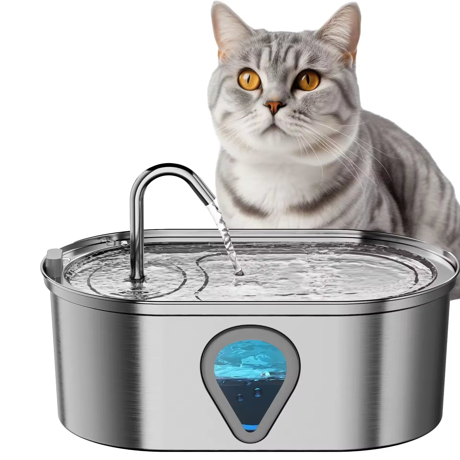 3.5L large capacity pet cat water fountain with LED Lighting