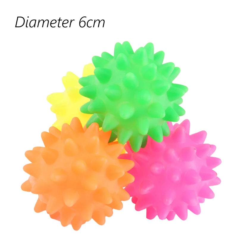 Diameter 6cm Pet Dog Ball Toys with Squeak for Small Dogs French Bulldog Chihuahua Bite Resistant Puppy Chew Toys Pet Supplies