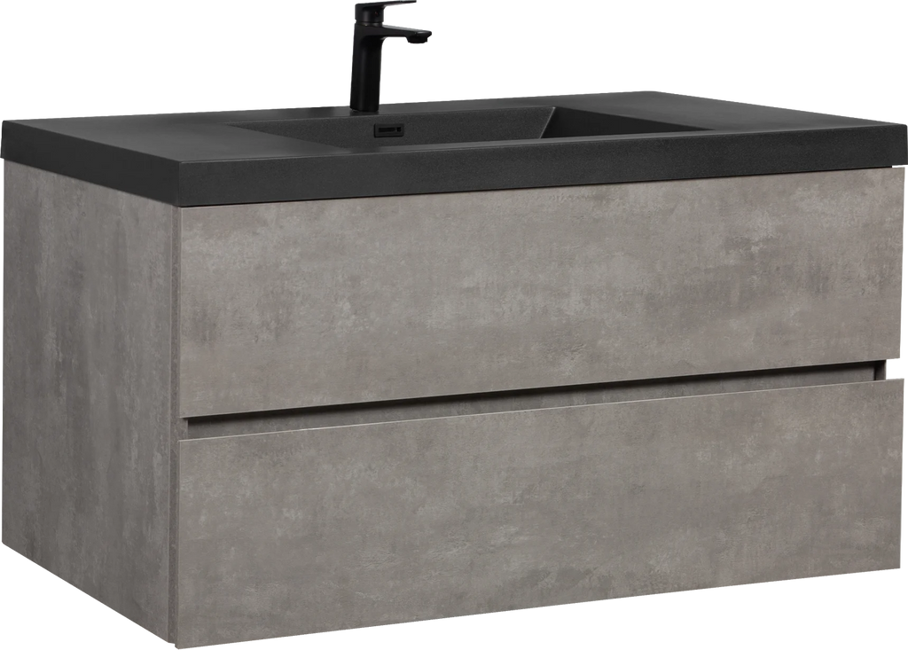 48"  Modern Wall-Mounted Bathroom Storage Vanity Cabinet  Sand Top Basin and