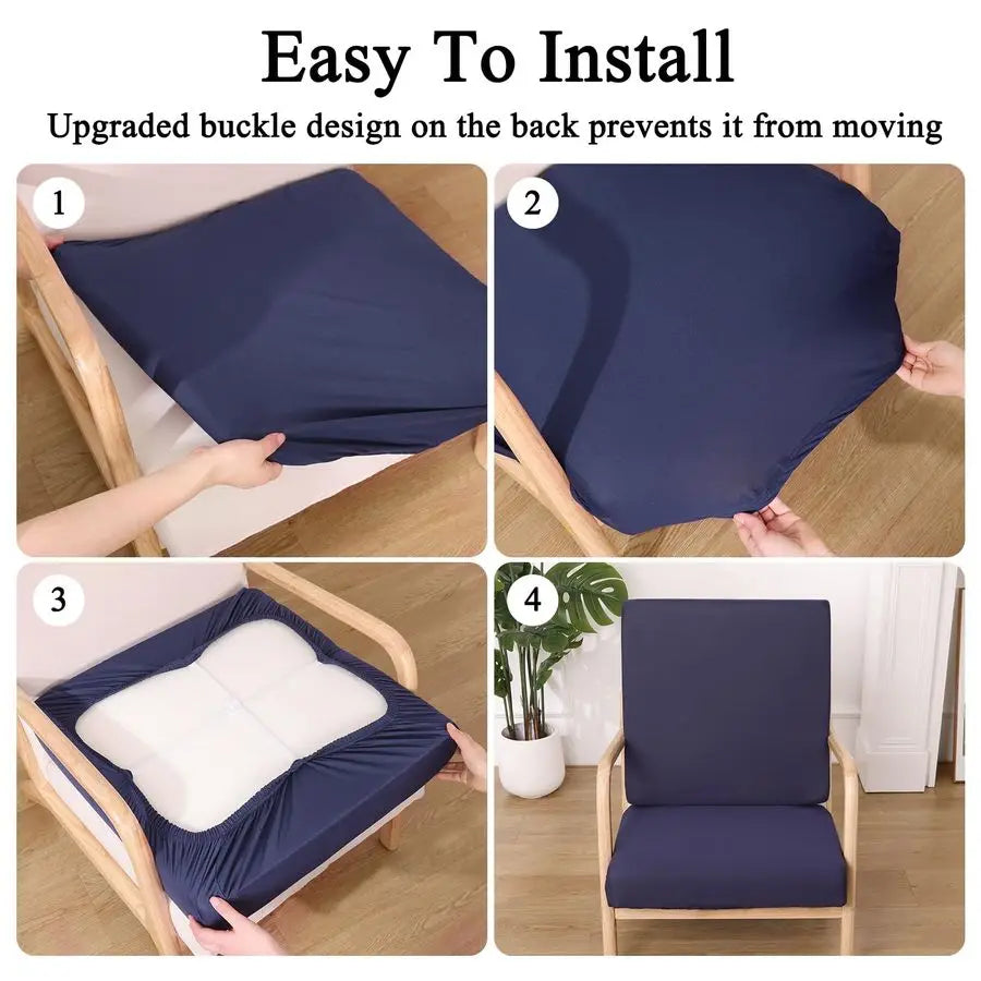 Outdoor Patio Cushion Covers Set of 12 Waterproof Stretch Seat Cushion Cover for Patio Furniture Clearance Outdoor Sofa Cushion