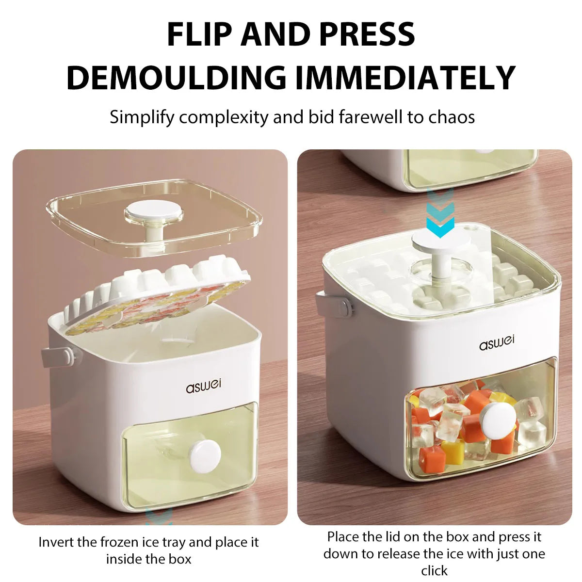 Food Grade Ice Cube Mold  Ice Box Fast Ice Pushing Ice Maker For Whiskey Beer Ice Cream